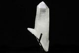 Huge, Natural Quartz Point With Metal Stand #206907-4